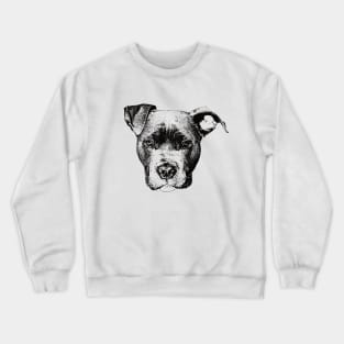 American Pit Bull Terrier Face Design - A pit bull Christmas Gift Crewneck Sweatshirt